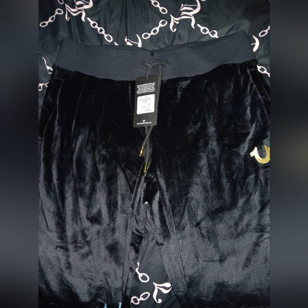 True religion velour pants